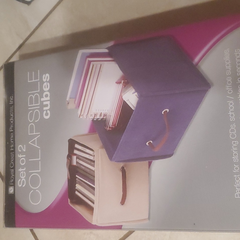New 2 Pack Collapse Storage  Cubes
